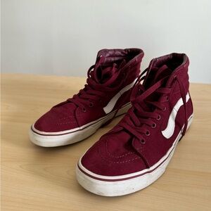 Vans Sk8-hi Burgundy/Maroon Men’s sz 9 women’s 10.5